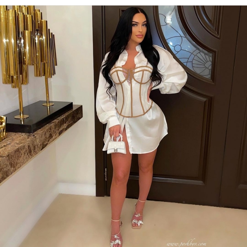 Corset shirt dress